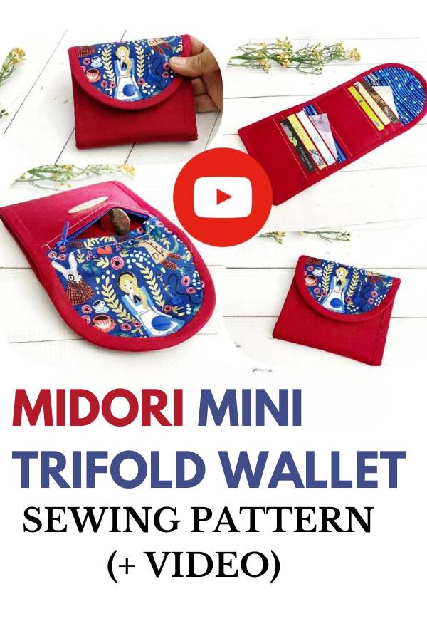 Midori Mini Trifold Wallet sewing pattern (+ video)