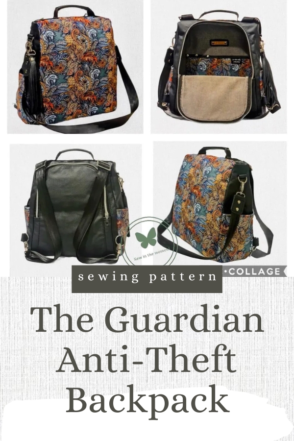 The Guardian Anti-Theft Backpack sewing pattern (+ video)