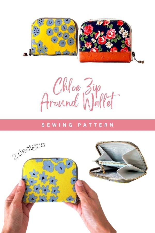 Chloe Zip Around Wallet sewing pattern (2 designs)