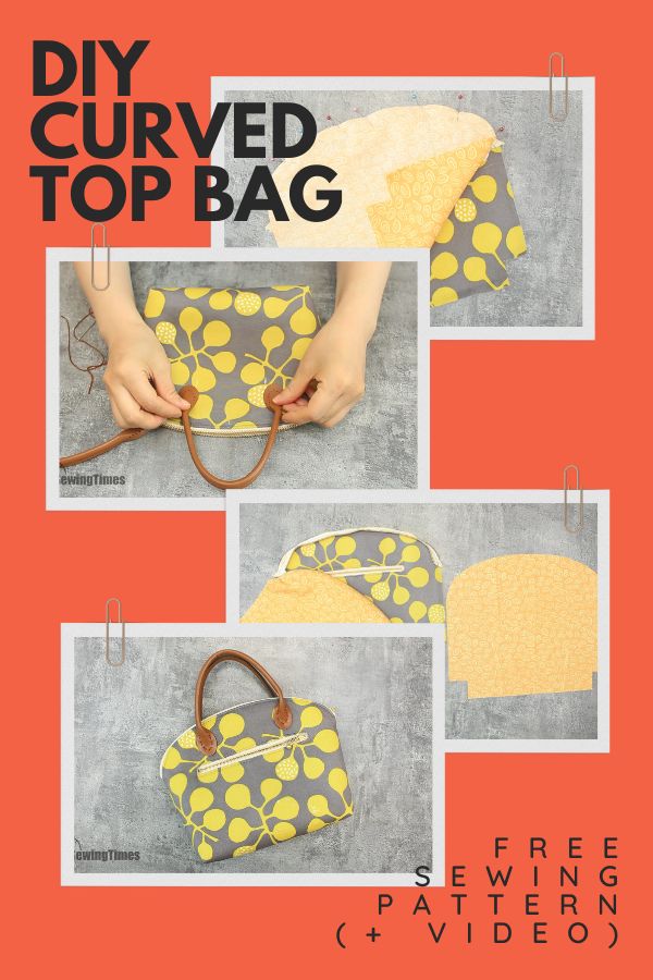 DIY Curved Top Bag FREE sewing pattern (+ video)
