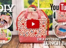 DIY Drawstring Lunch Bag FREE sewing tutorial