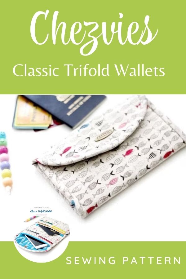 Chezvies Classic Trifold Wallets Sewing Pattern Sew Modern Bags