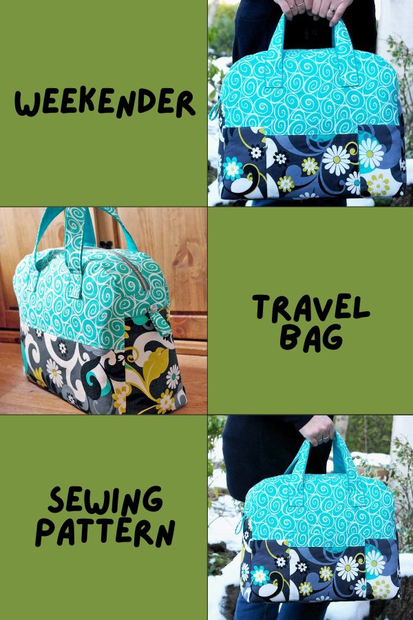 Weekender Travel Bag sewing pattern - Sew Modern Bags