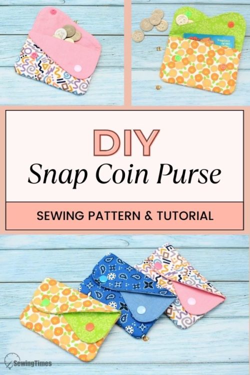 DIY Snap Coin Purse – Sewing Pattern & Tutorial – diy pouch and