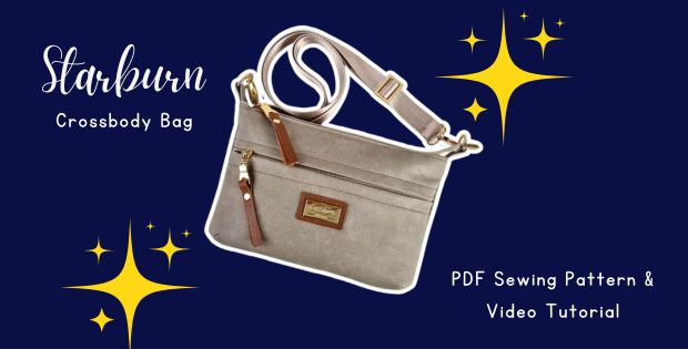 Starburn Crossbody Bag PDF Sewing Pattern & Video Tutorial - Sew Modern ...