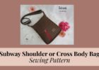 Subway Shoulder or Crossbody Bag sewing pattern by Imazz Patterns — intermediate bag pattern with zippered pockets and adjustable strap