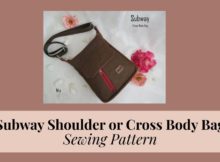 Subway Shoulder or Crossbody Bag sewing pattern by Imazz Patterns — intermediate bag pattern with zippered pockets and adjustable strap