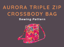 Aurora Triple Zip Crossbody Bag by A Quaint Stitch Showing all 3 compartments